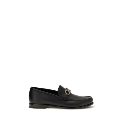 Ferragamo Gancini loafers i kalvelæder – sort