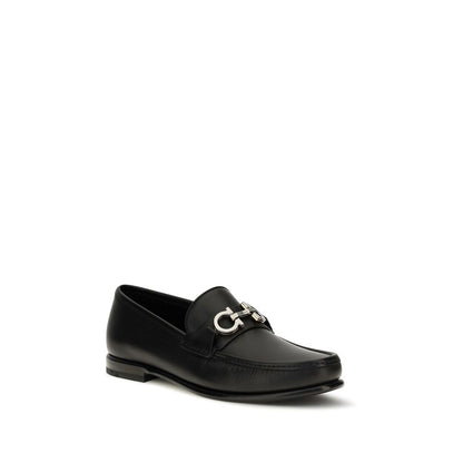 Ferragamo Gancini loafers i kalvelæder – sort