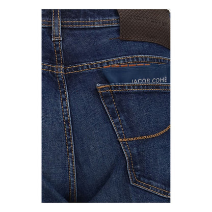 Jacob Cohen Blue Elastane Tapered Jeans