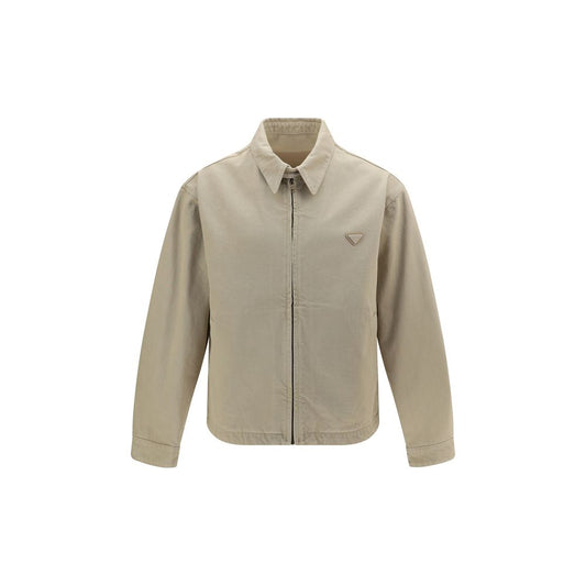 Prada denim-blouson i bomuld – beige