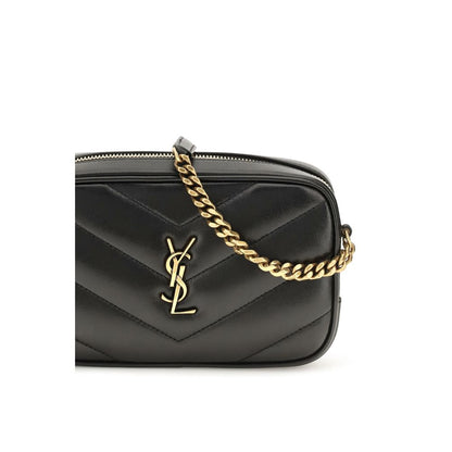 Saint Laurent Black Lamb Ovis Aries Aries Shoulder Bag