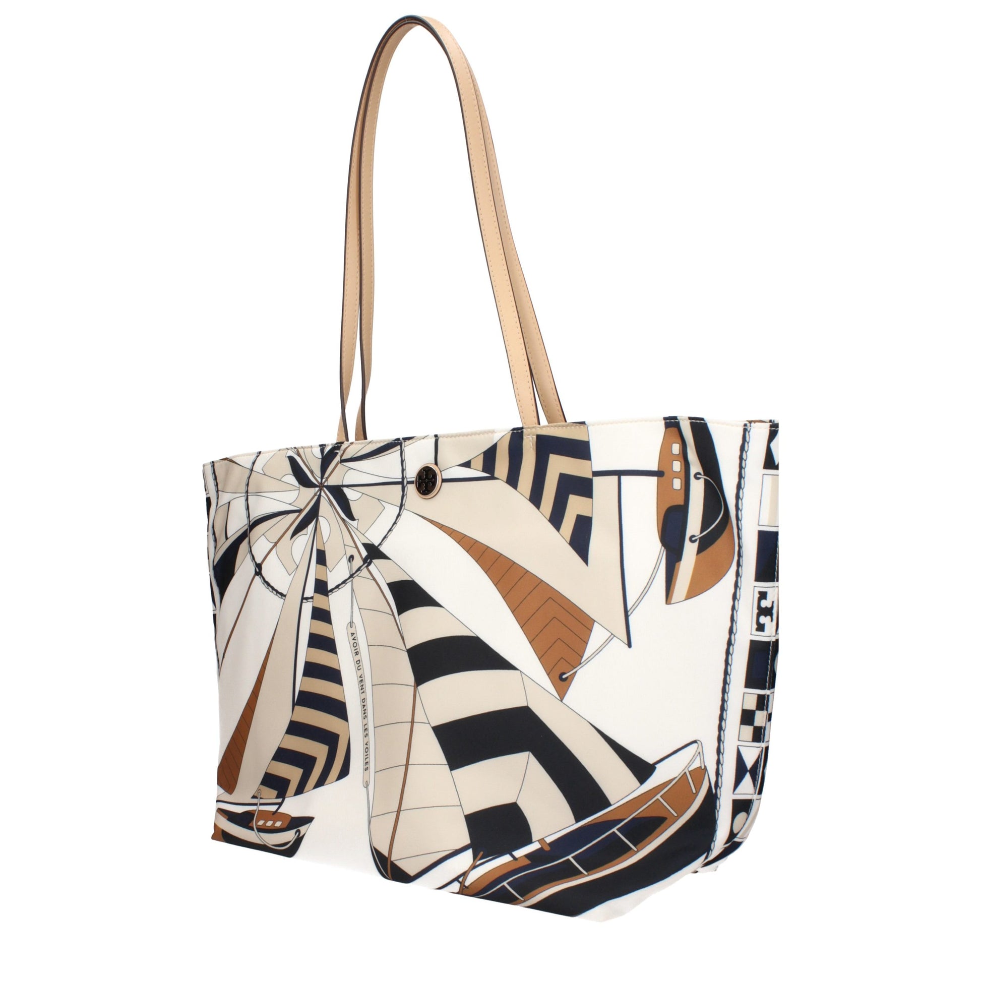 Tory Burch Beige Fabric Crossbody Bag