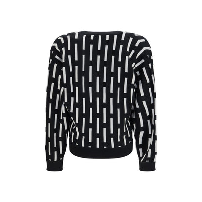 Versace Gianni Dashes cardigan i uld – multifarvet