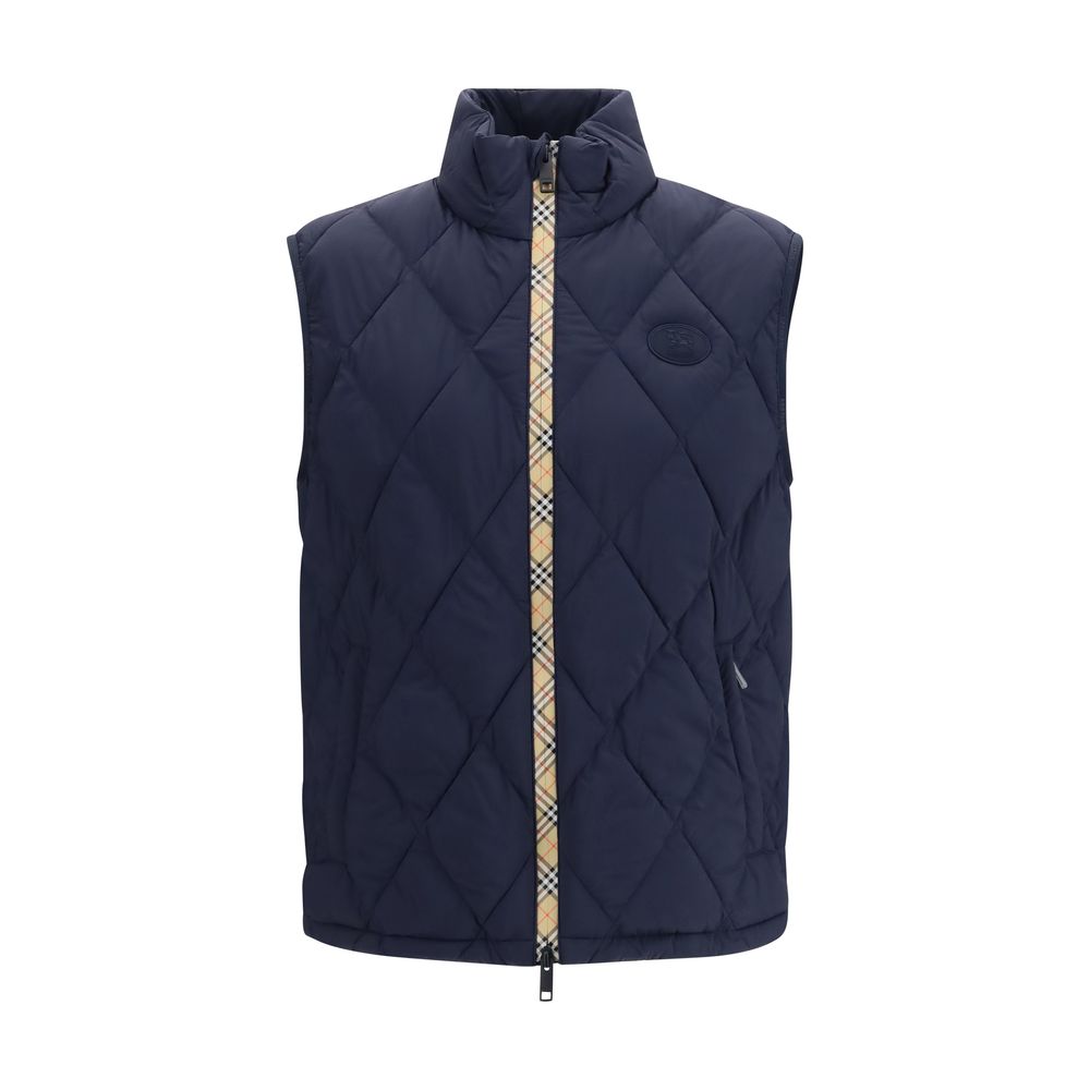 Burberry Blue Polyamide Sleeveless Jacket