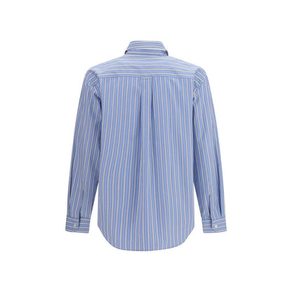 Saint Laurent Blue Cotton Pattern Shirt