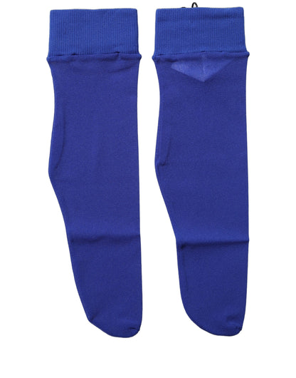 Dolce & Gabbana Royal Blue Mid Calf Sheer Nylon Accessory Socks