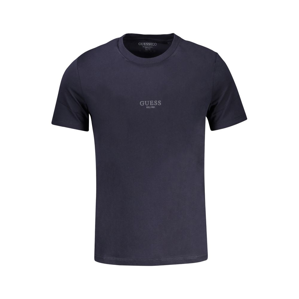 Guess Jeans Blu Cotton Men T-Shirt