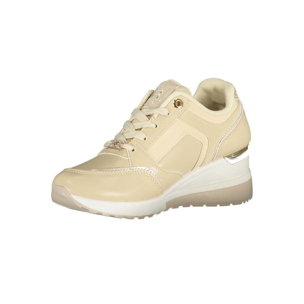 Laura Biagiotti Beige Polyester Athletic Sneakers