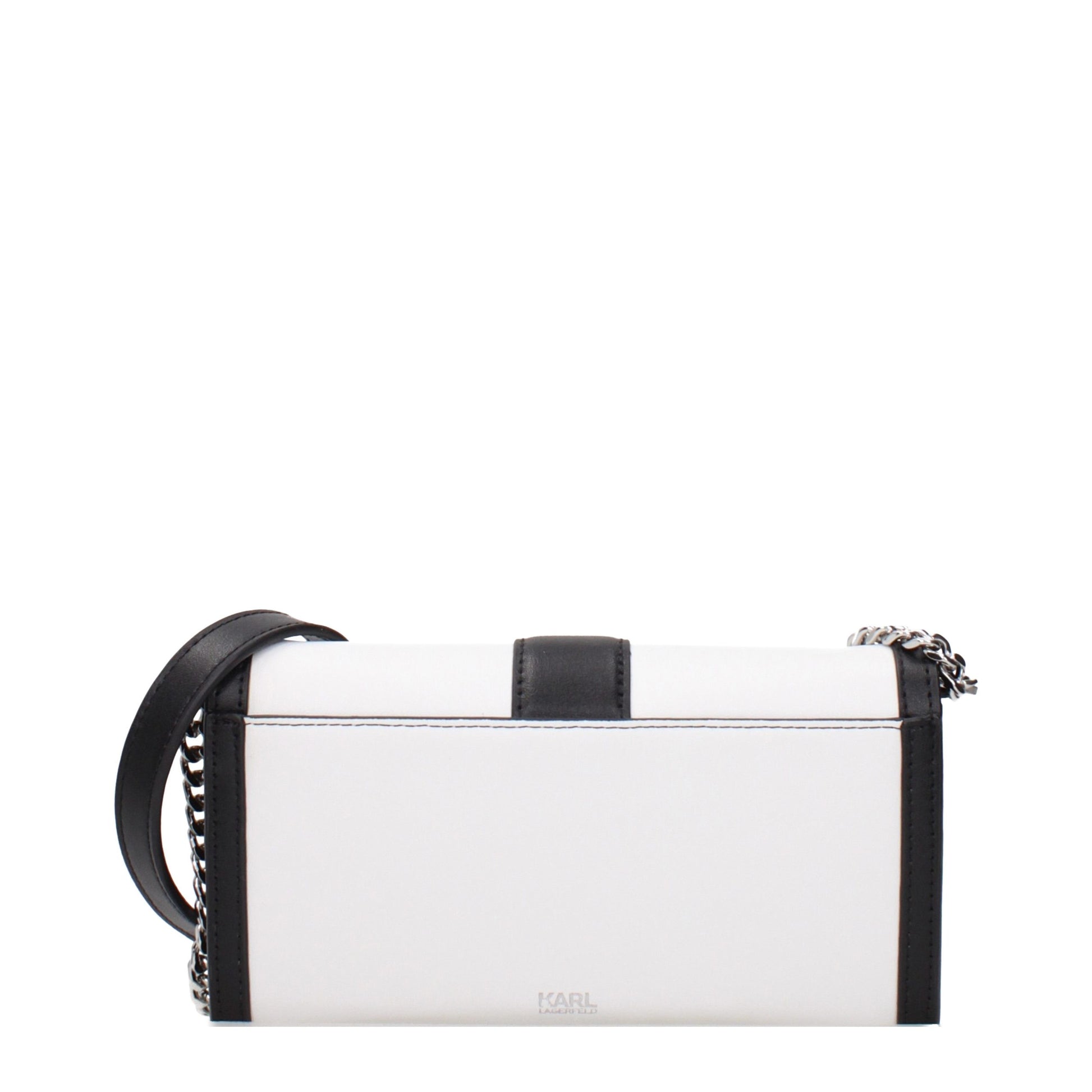 Karl Lagerfeld White Leather Clutch Bag