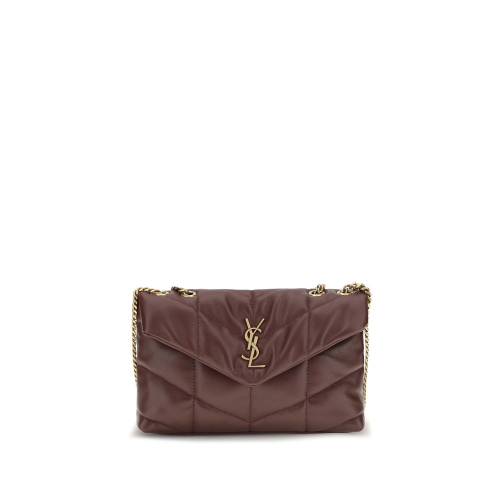 Saint Laurent Bordeaux Lamb Ovis Aries Shoulder Bag