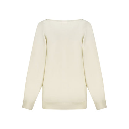 Guess Jeans sweatshirt med rhinsten og pailletter – hvid