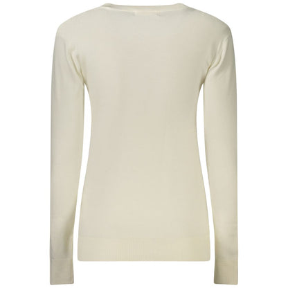 Guess Jeans sweatshirt med rhinsten og broderi – hvid