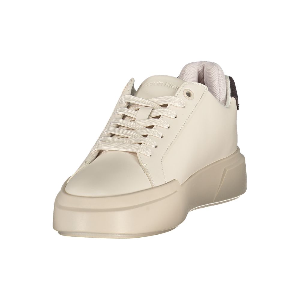 Calvin Klein sneakers – hvid sand/grålilla