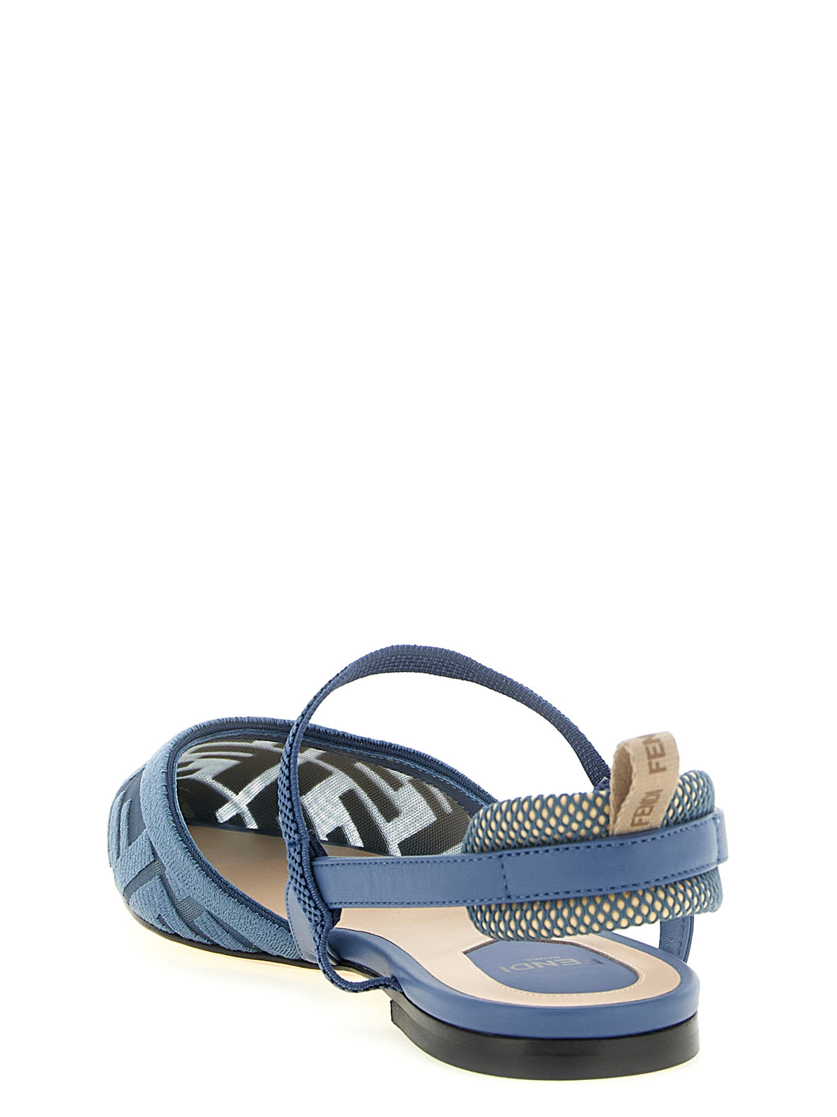 Fendi Blue Polyamide Ballet Flats