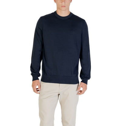 Hugo Boss Blue Cotton Sweatshirt