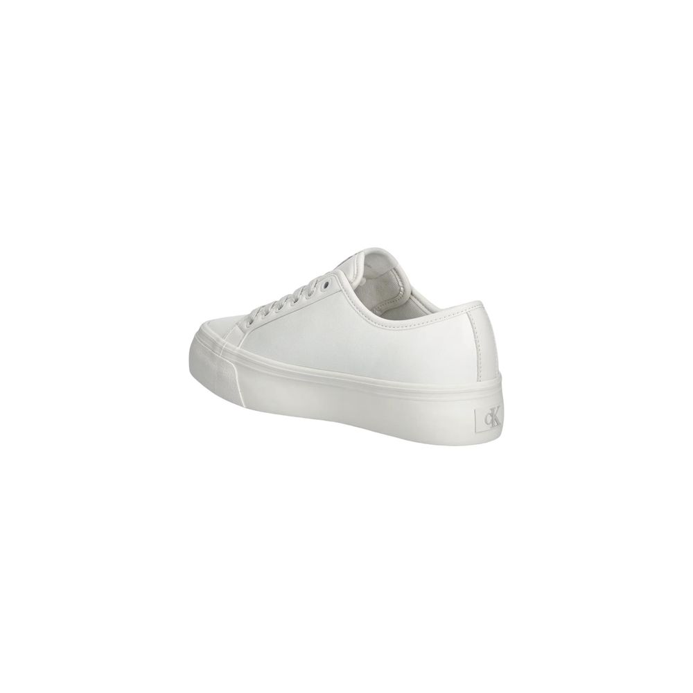 Calvin Klein Jeans VULC FLATF sneakers i læder – hvid