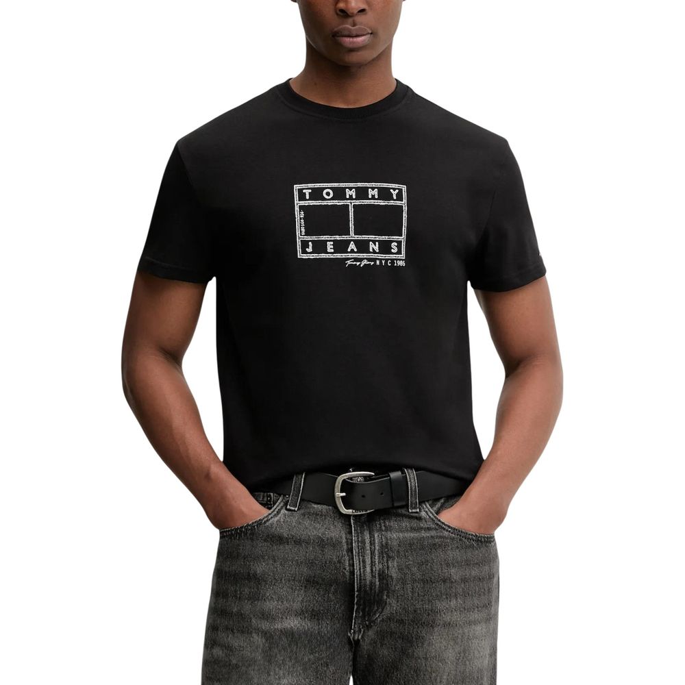 Tommy Hilfiger Jeans Black Recycled Cotton T-Shirt