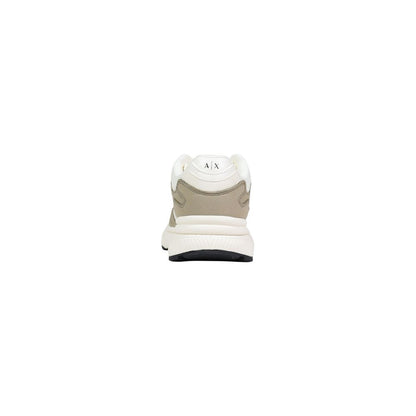 Armani Exchange sneakers med grågrøn hældetalje, set bagfra
