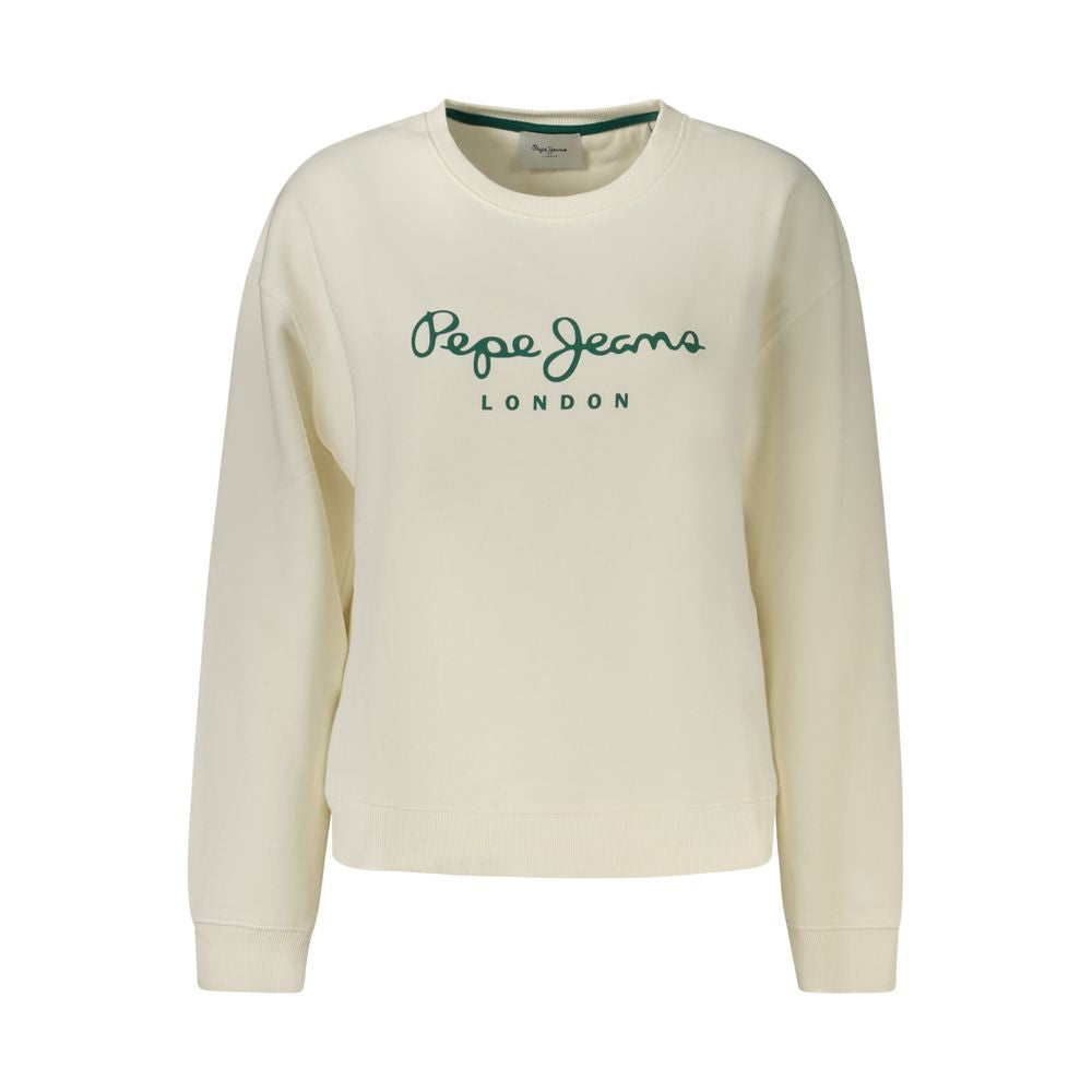 Pepe Jeans sweatshirt i bomuldsblanding til kvinder – hvid