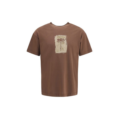 Palm Angels Palm Tree brun T-shirt i bomuld