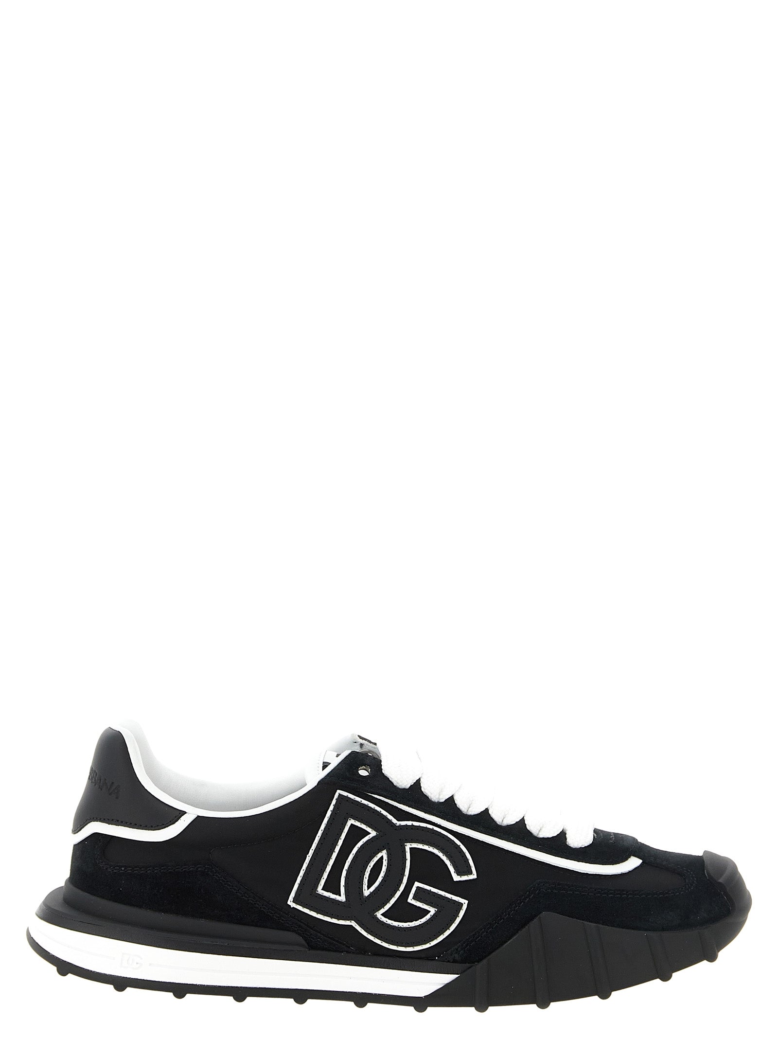 Dolce & Gabbana Black Polyamide Athletic Sneakers