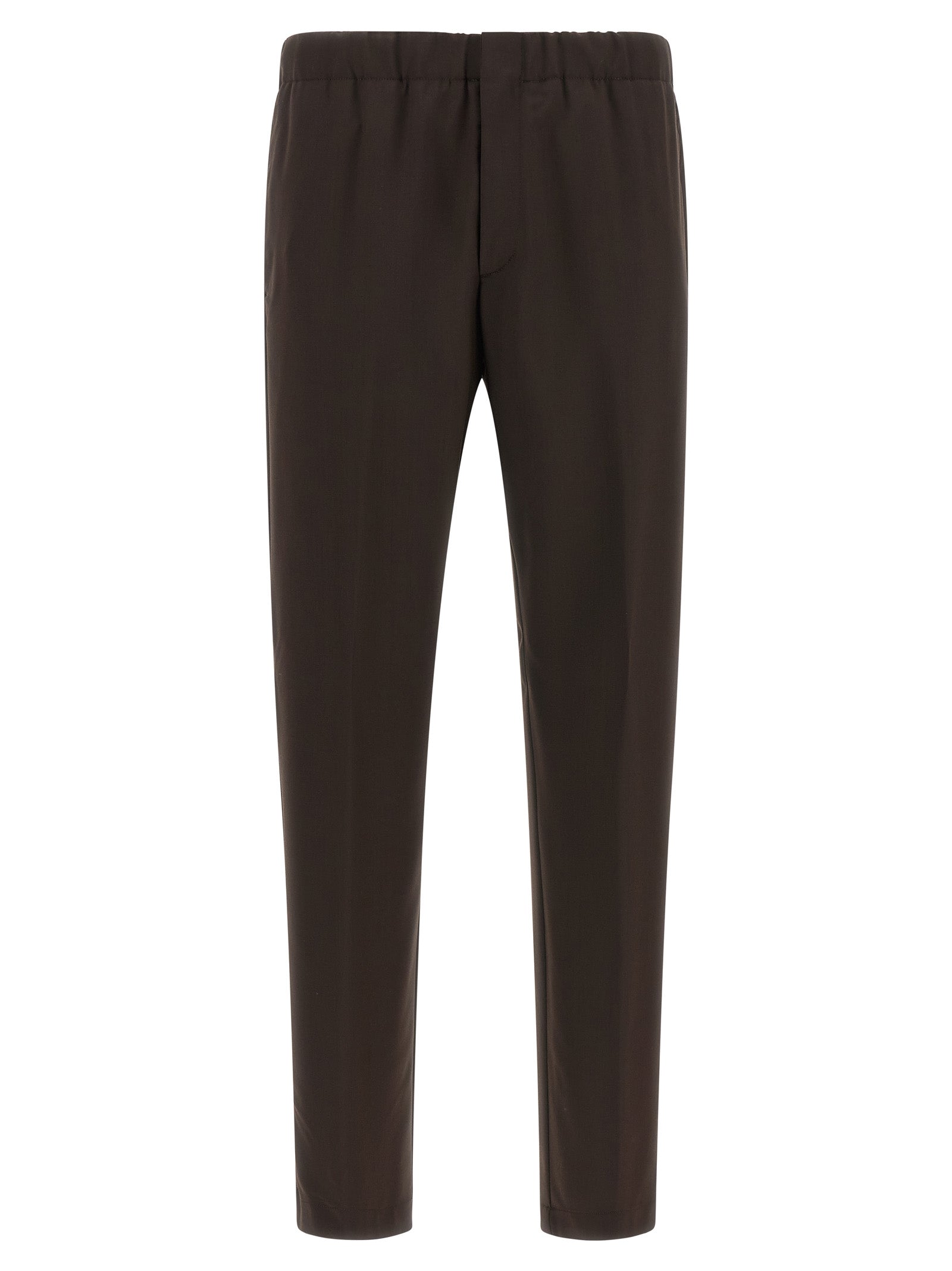 Lardini Brown Virgin Wool Casual Pants