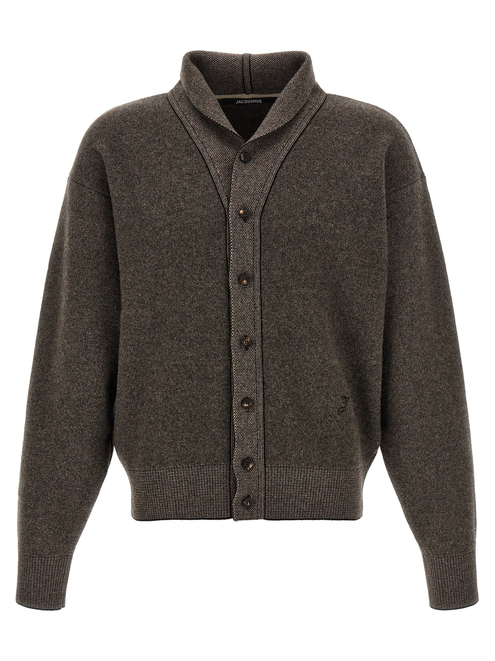 Jacquemus Brown Merino Wool Cardigan