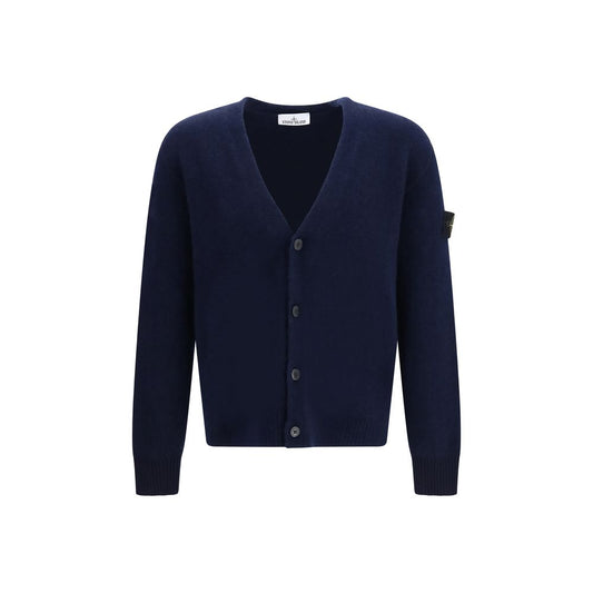 Stone Island cardigan i alpaka- og uldblanding – blå