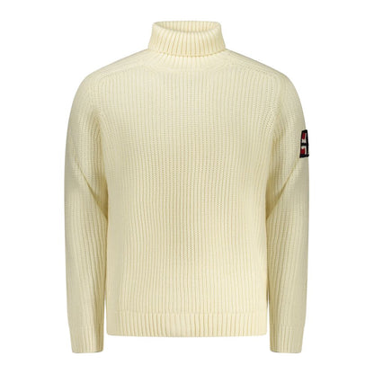 Norway 1963 rullekravesweater i uld og marabou – hvid