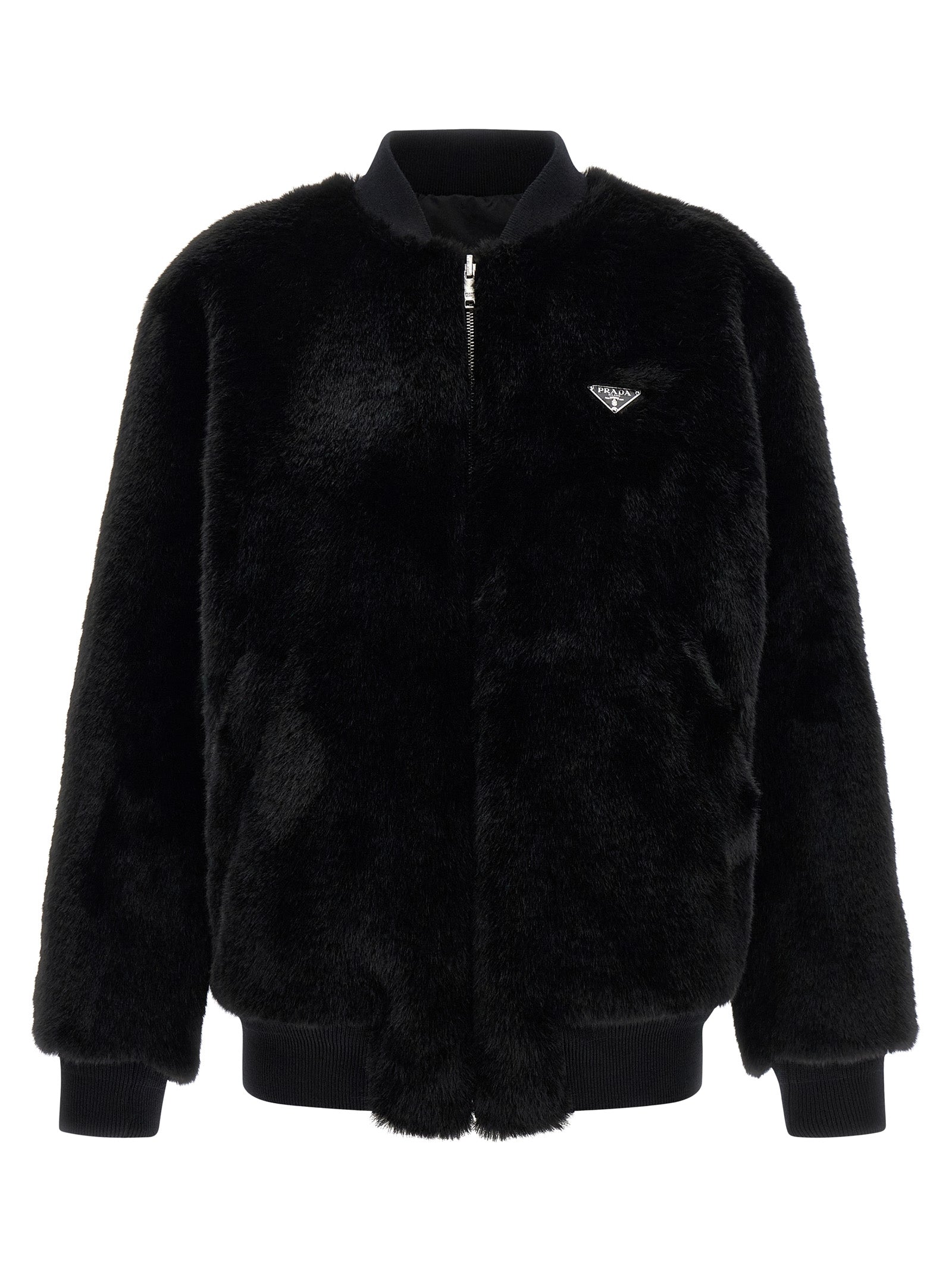Prada Black Recycled Polyamide Bomber