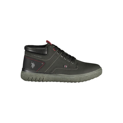 U.S. POLO ASSN. Black Polyurethane Men's Sneaker