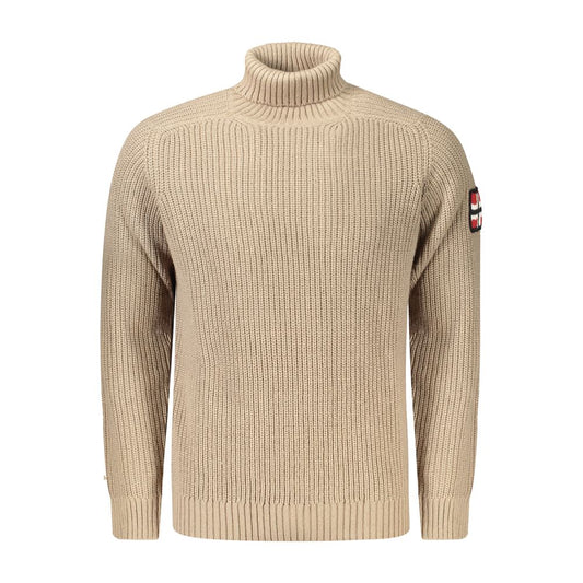Norway 1963 rullekravesweater med broderi – beige