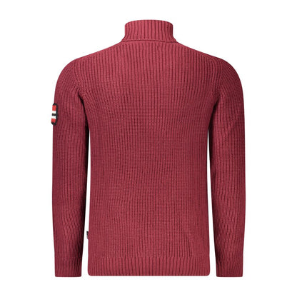 Norway 1963 rullekravesweater i uldblanding – rød