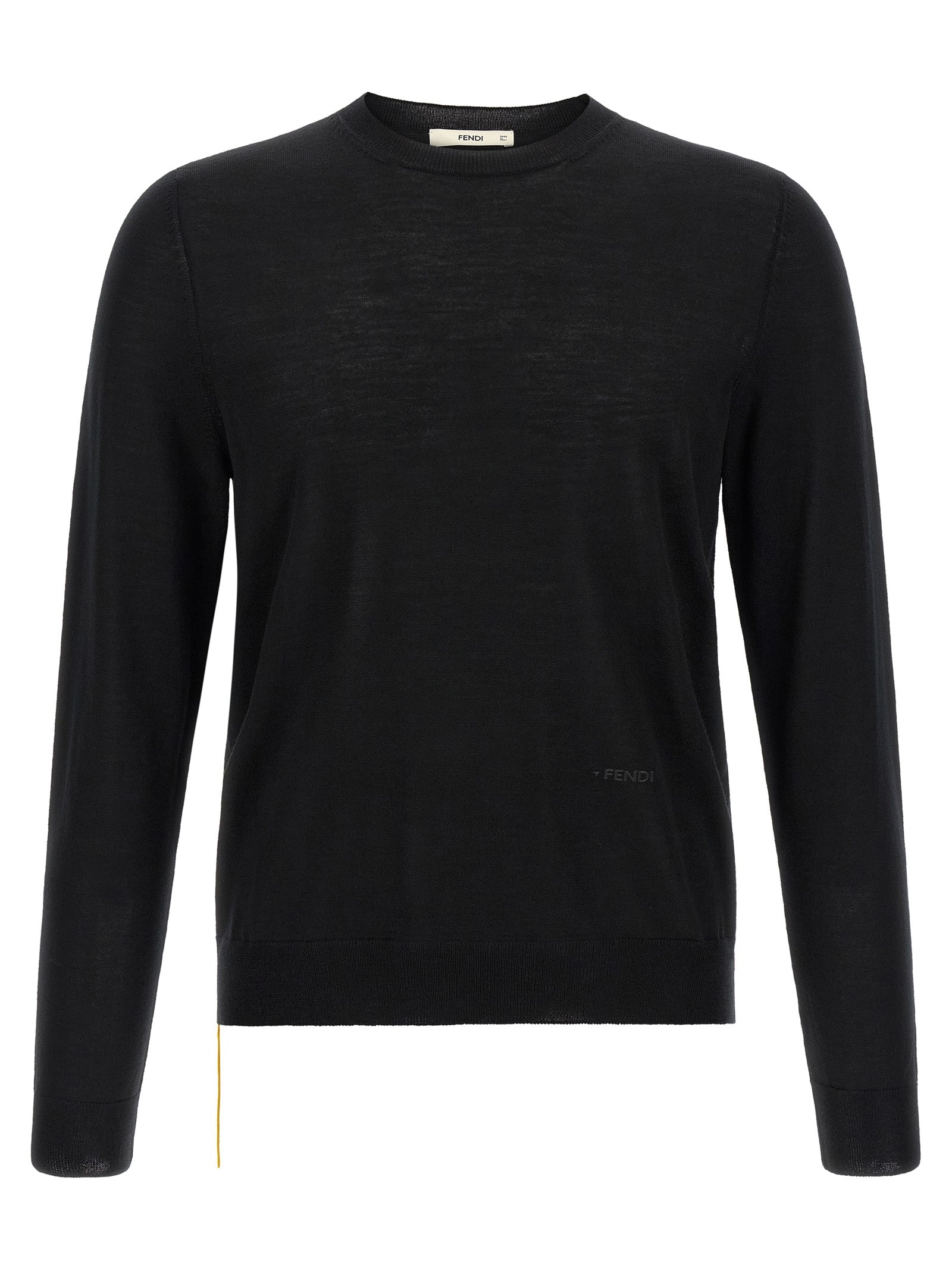 Fendi Black Virgin Wool Cardigan