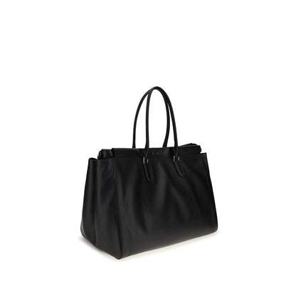 Fendi Black Calf Leather Bos Taurus Handbag