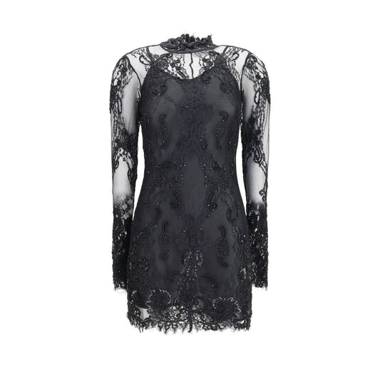 Blumarine blonde-minikjole med perlebroderi – sort