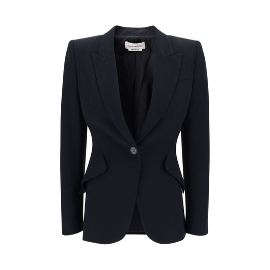 Alexander McQueen blazer i acetat til kvinder – sort