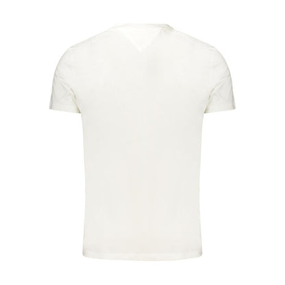Tommy Hilfiger T-shirt med logoprint til mænd – hvid