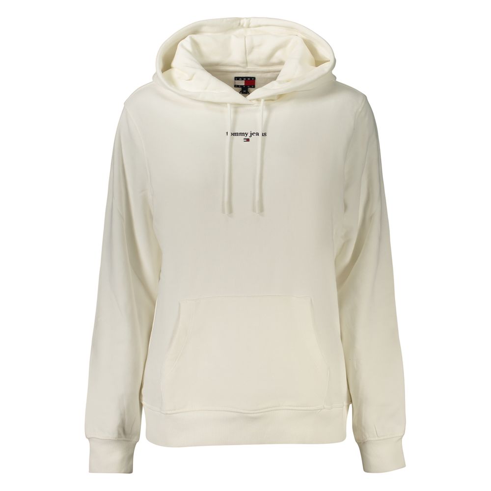 Hvid Tommy Hilfiger hættetrøje i bomuld til kvinder