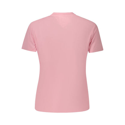 Tommy Hilfiger T-shirt i bomuldsblanding til kvinder – pink
