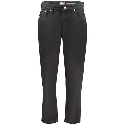 Tommy Hilfiger Black Cotton Mom Jeans