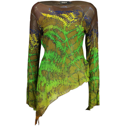 Desigual brun langærmet T-shirt i viskose
