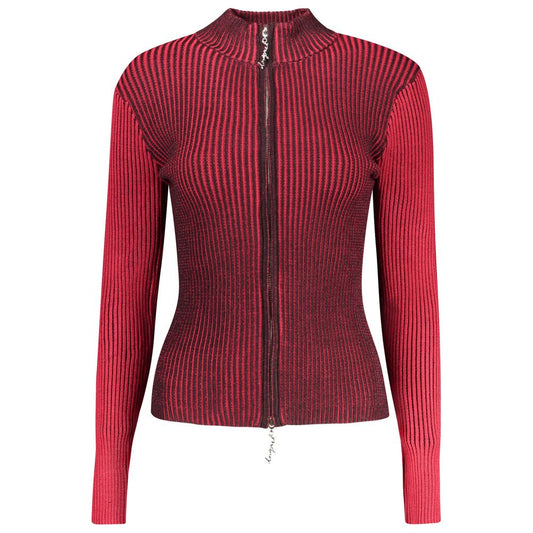Desigual cardigan med høj hals – rød