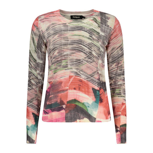 Desigual mønstret sweater i viskoseblanding – hvid
