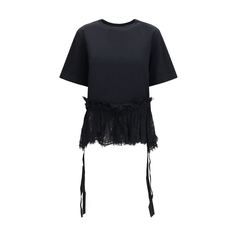 Sort Alexander McQueen T-shirt i bomuld