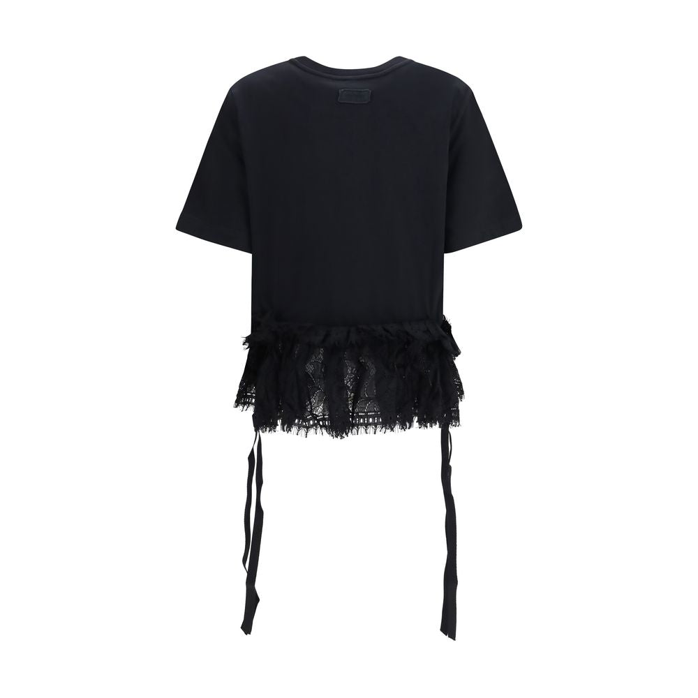 Sort Alexander McQueen T-shirt i bomuld