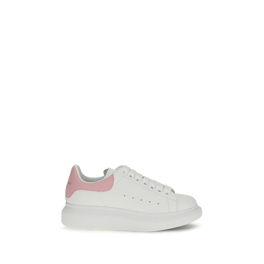 Alexander McQueen Oversize sneakers i kalvelæder – hvid