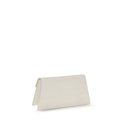 Hvid Alexander McQueen Skull Mini clutch i kalvelæder