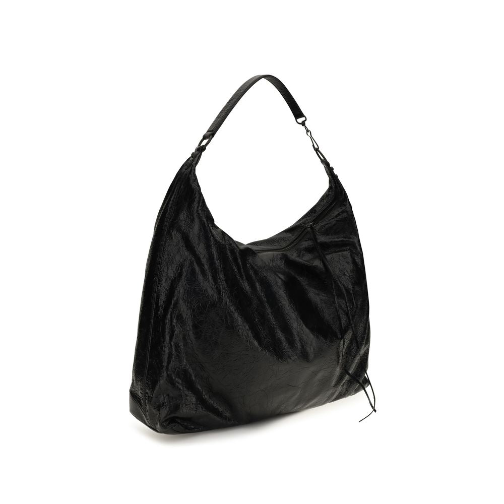 Balenciaga Le City Hobo Large skuldertaske – sort lammeskind