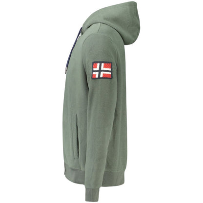 Norway 1963 fleece-hættetrøje til mænd – grøn